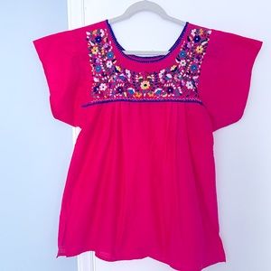 Mexican Embroidered Blouse